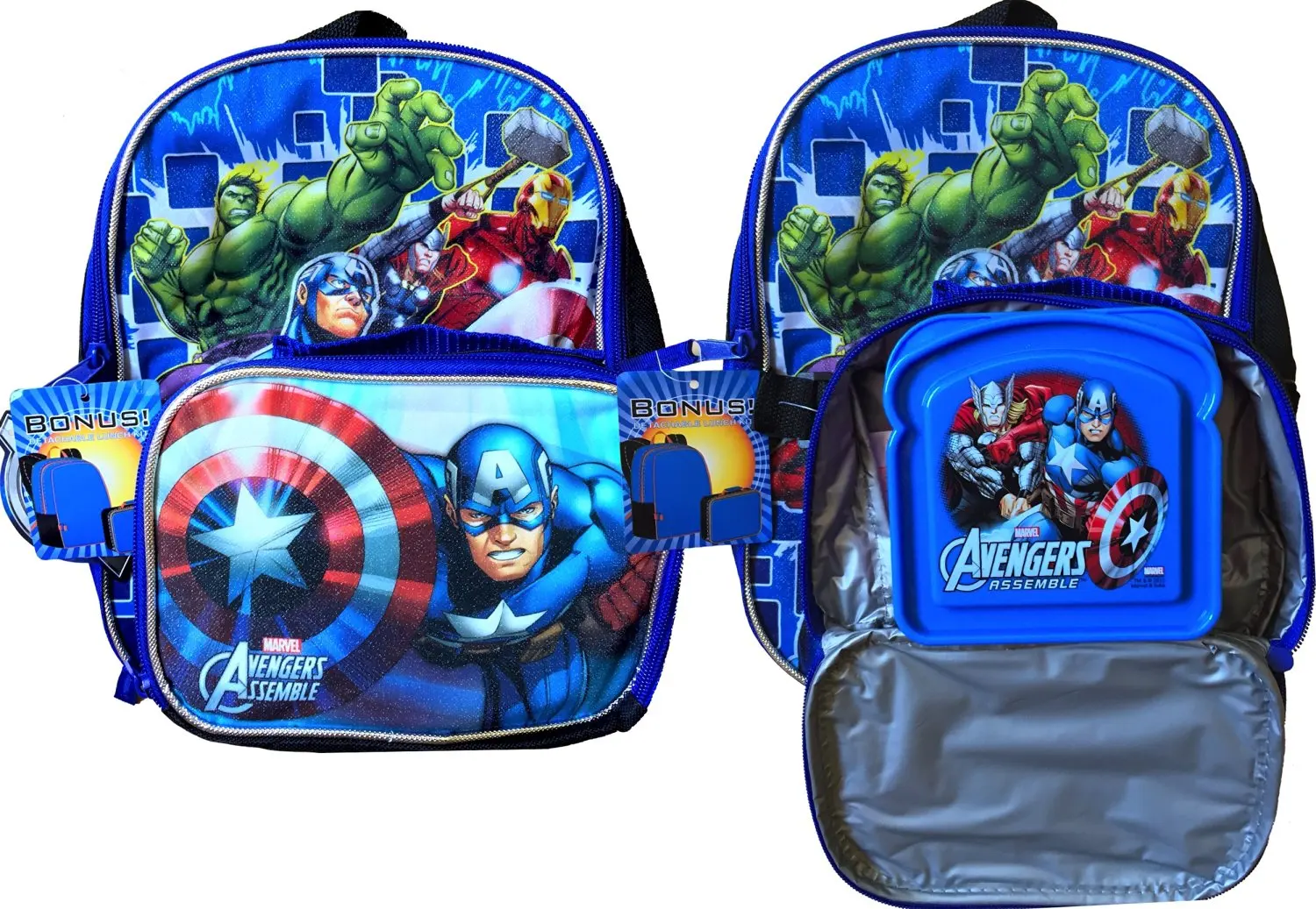 marvel avengers backpack with lunch kit