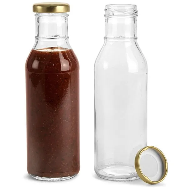 12oz Ring Neck Hot Sauce Glass Bottle