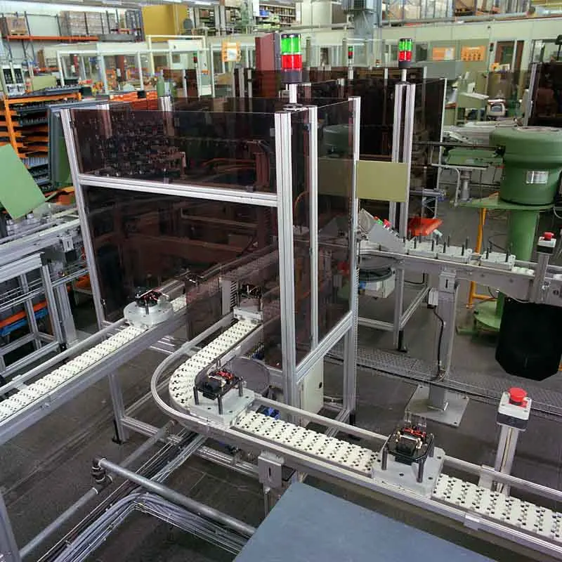
Food Beverage Bottle Can Heavy Duty Flexible Plastic Top Plate Chain Slat Conveyor Modular Belt For Filling Abelling Machine 
