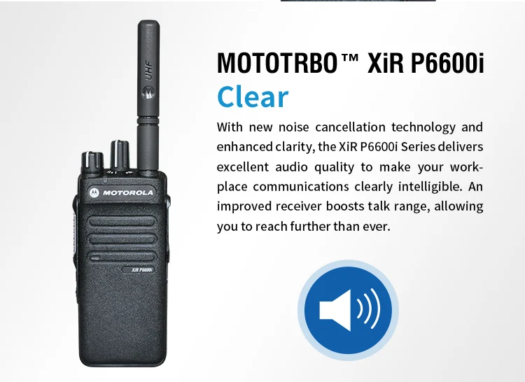 Motorola Xir P6600i Digital Walkie Talkie 5w Ip67 Handy Talky Two Way