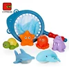 Many Kinds Cartoon Ocean Animal Nets Fishing Bath Toy For Baby