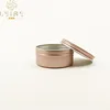 Recycled materials custom printed wholesale soft pink black red blue aluminum cans 100g cosmetic aluminum container tins