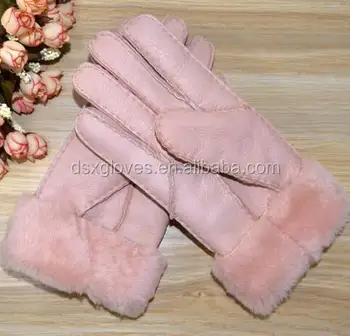 fur lined leather gloves ladies