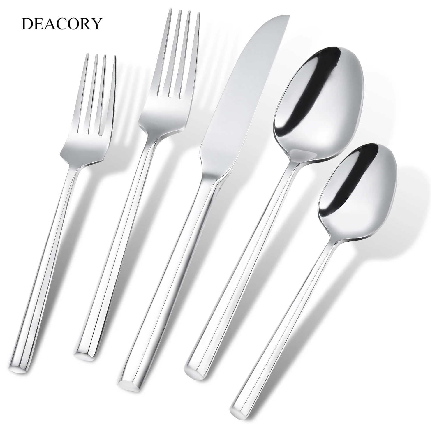 Stainless Steel Cutlery Set столовые приборы. Щипцы вилка-ложка. Durable Stainless Steel Cutlery. Stainless Steel animal Dazzle Flatware Set of 4.