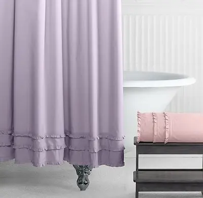 pleated shower curtain