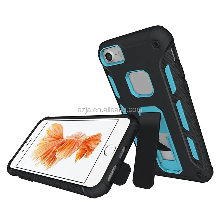 2 in 1 hard case for apple mobile phone 4.7 inch mobile phone case for apple iphone 7 case with Angle adjustable bracket