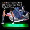 5x36Pixel Flashing Text Running Words Scrolling Messages LED Flexible Strip Light for Shoes Sole and Vamp