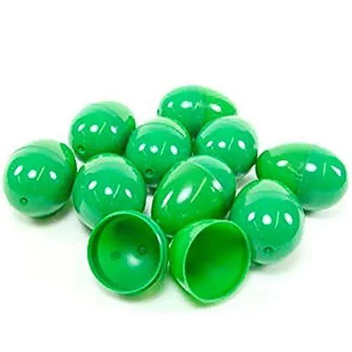 100 Eggs Pack Sky or Baby Blue Colored Plastic 2.25 Easter Eggs