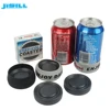 HDPE Round Mini Insulated Beer Can Holder Cooler With Rubber Ring
