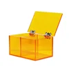 Desktop storage box transparent cosmetic makeup cotton clear acrylic swab display box