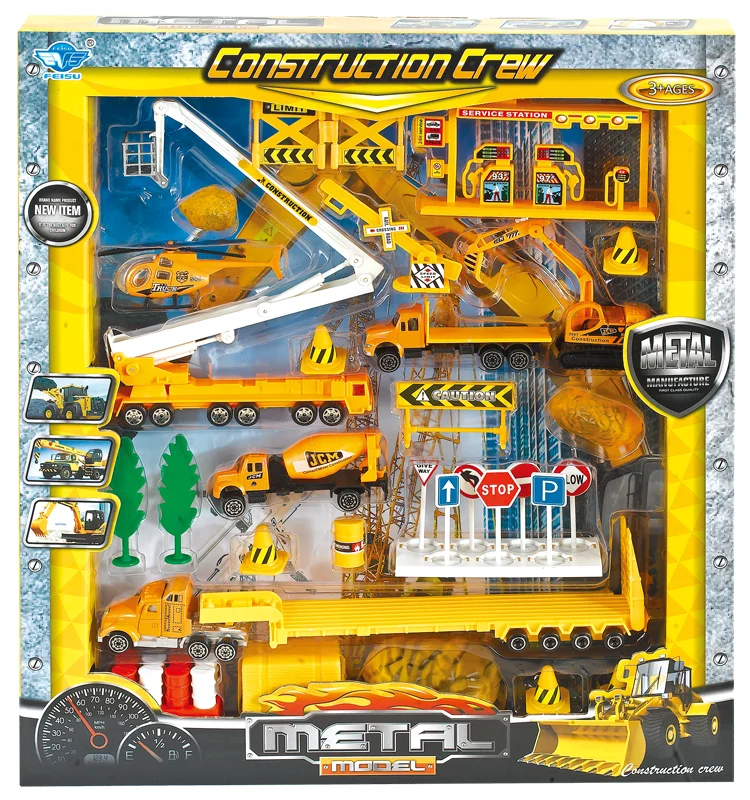 Metal Toy Construction Playing Set With Construction Truck Toy Buy