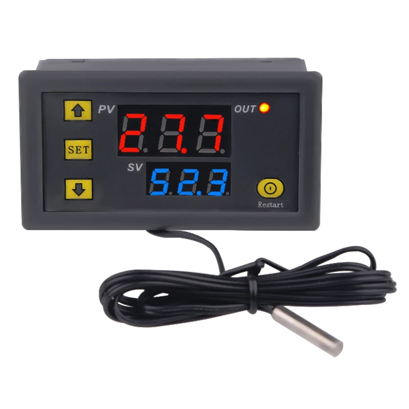 AC 110V-220V Digital Temperaturregler Thermostatfühler Kühlung & Heizung Modul 