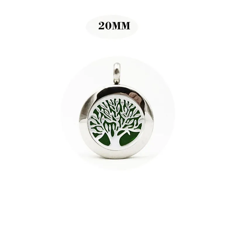 Tree of Life 316L Stainless Steel Titanium Jewelry Gold Pendant Aroma Necklace Locket Essential Oil Diffuser Necklace For Couple