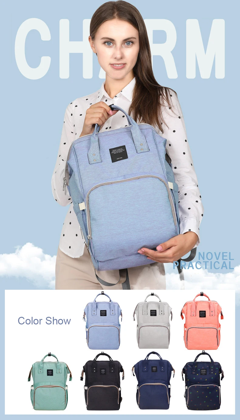 Wholesale customized waterproof mummy backpack baby diaper bag