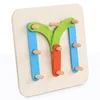 Kids creative Interesting Colorful Baby Strip Building Blocks Early Educational Game Wooden toys for Children