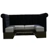 Custom Genuine leather Bar Height Booth modern night club corner sofa seating