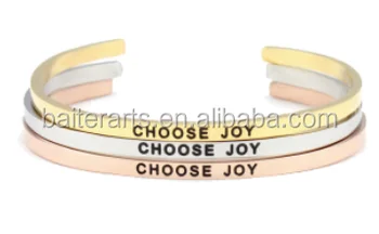 Custom Meaningful Stainless Steel Choose Joy Best Friend Bracelets Whole Sayings Gold Jewelry Cuff Bracelet Women Custom Meaningful Stainless Steel Choose Joy Best Friend Bracelets Whole Sayings Gold Jewelry Cuff Bracelet Women