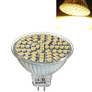 TOOGOO(R)MR16 GU5,3 60 LED 3528 SMD 3W SPOT LIGHT BULB warm white 12V