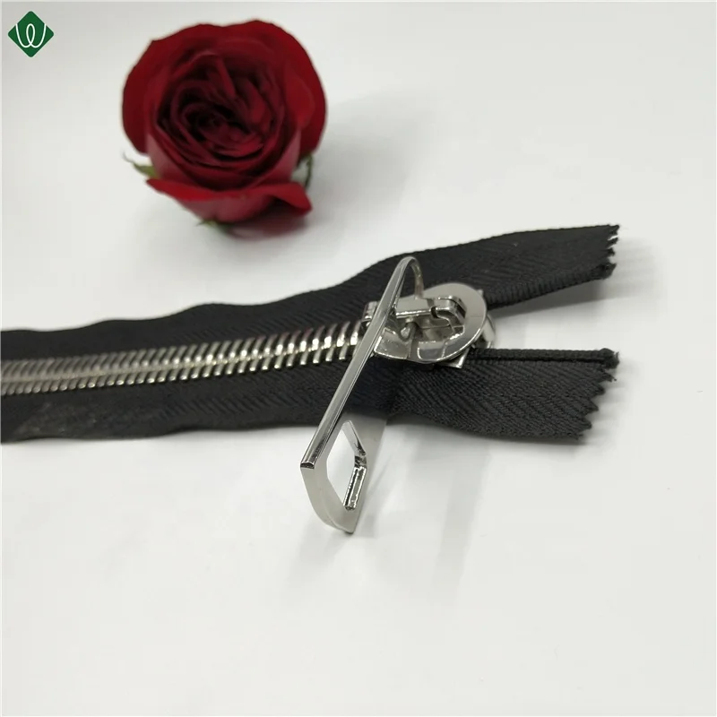 High Quality Large Closed End Zipper Stainless Steel Metal Zipper For