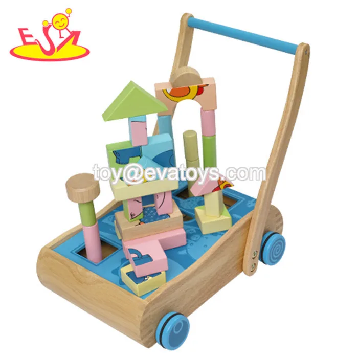 Wholesale Funny Children Wooden Block Car Most Popular Baby Wooden