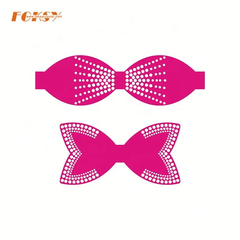 2019 New Custom Scalloped Dolly Bow Template Rhinestone Transfer Buy 