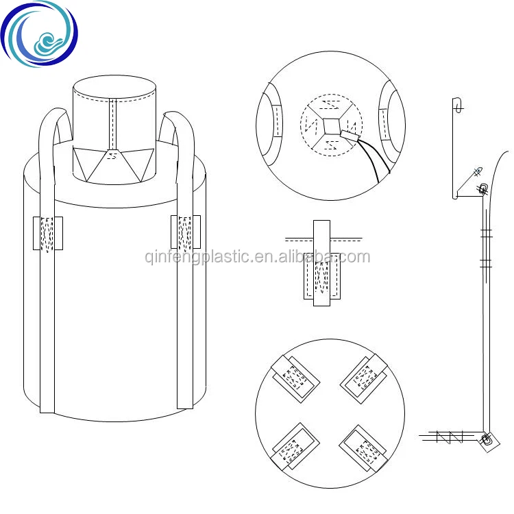 High Quality Pp Bulk Bag Used Hs Code 1 Ton Jumbo Big Bag Fibc