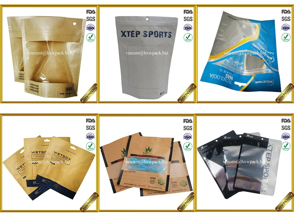 Kraft Paper Lamination Mens Design Underwear Packaging With Window