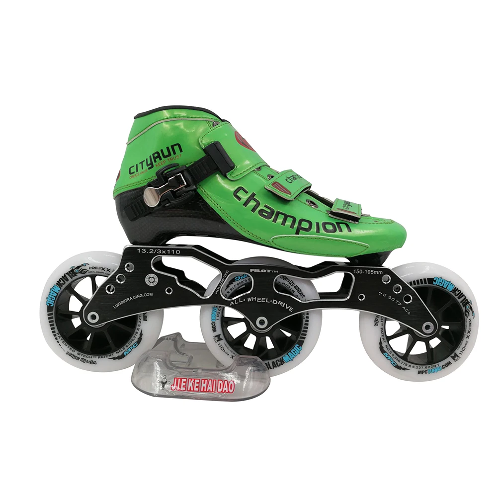 Factory Price Handmade 3 Wheels Carbon Fiber City Run Inline Speed