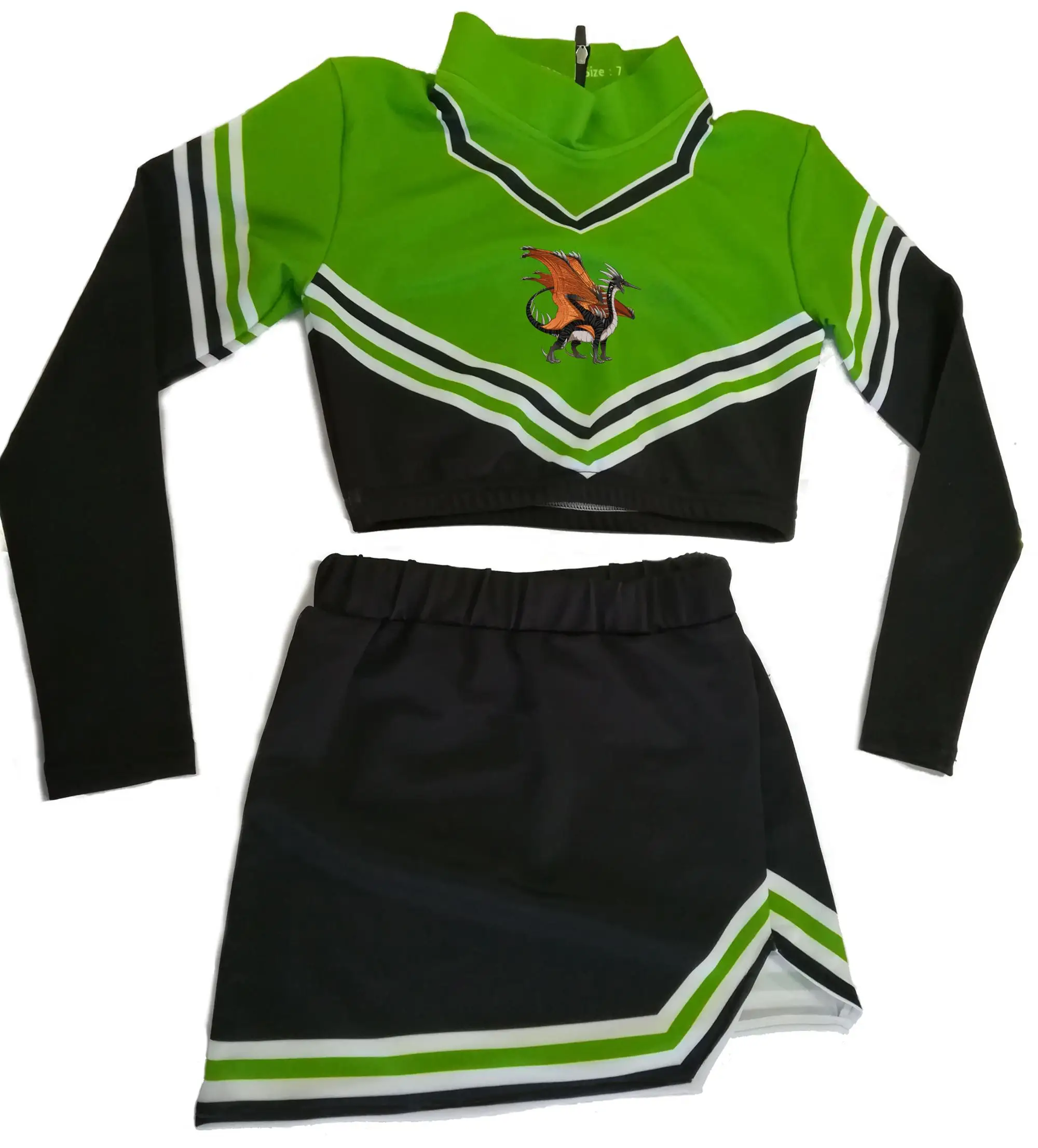 Custom Youth Girl Cheerleader Uniforms,The Top Shell With Full Dye