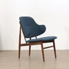 Simple Nordic style solid wood modern living room chair oak creative king chair small house hold leisure chair