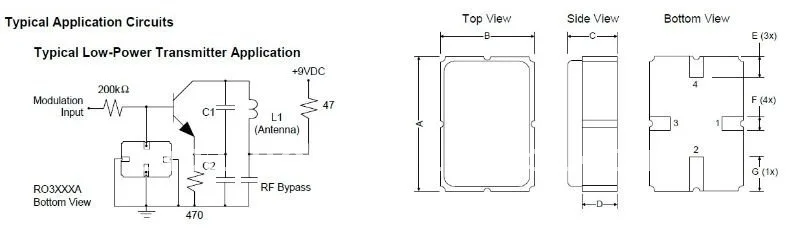 433.92mhz Saw Resonator Ro3101a - Buy 433.92mhz Saw Resonator Ro3101a ...