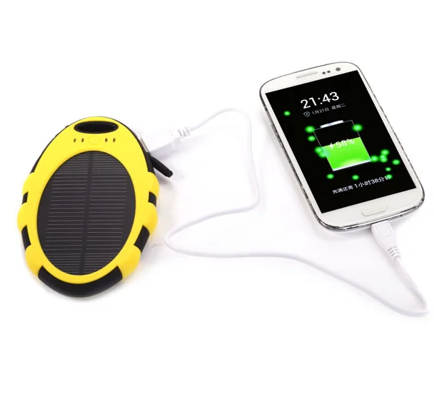 Hot 5000mah Water Proof Ce Rohs Solar Cell Phone Charger,Dual Usb Solar Panel Charger For Cell