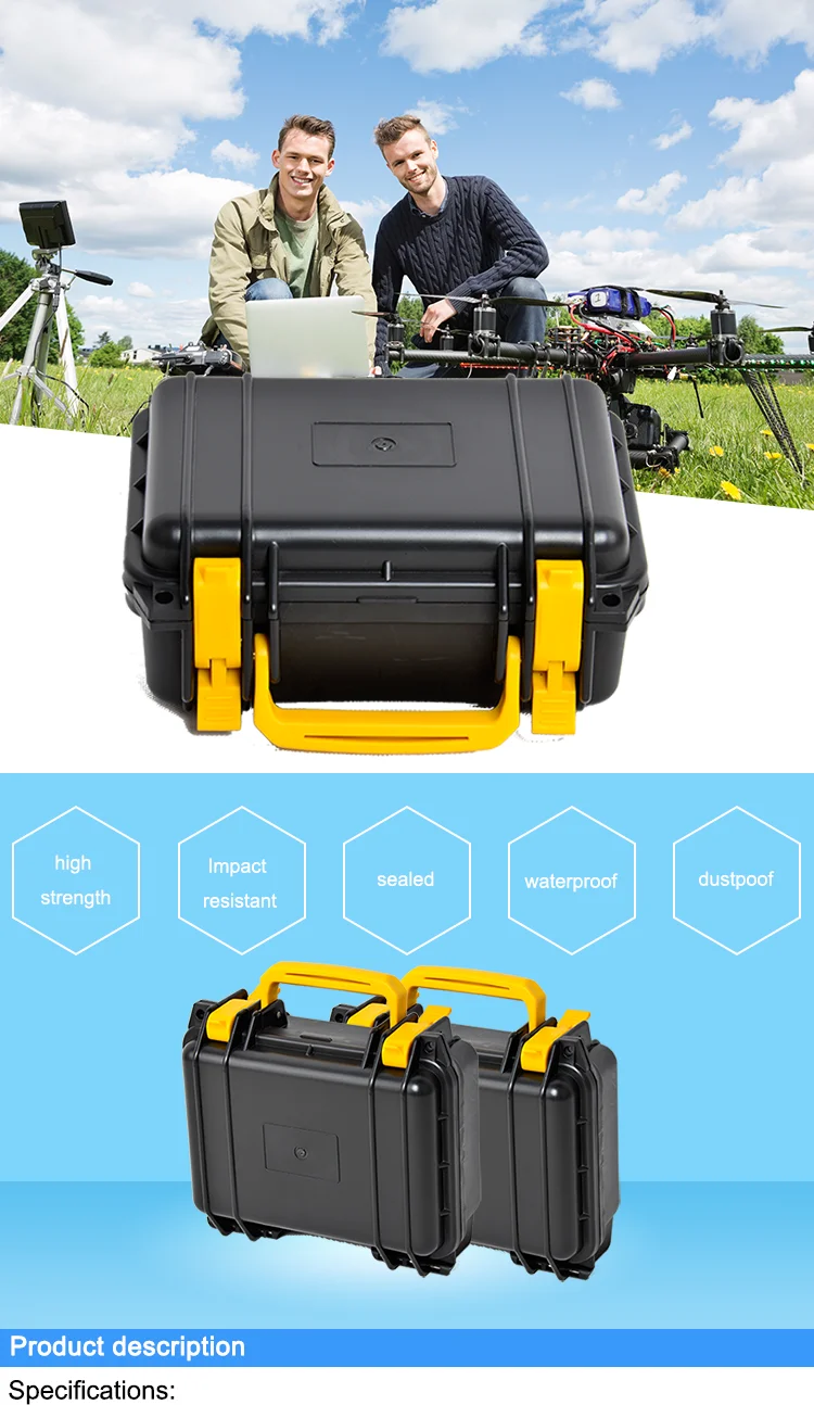 Hengtime Wholesale Handle Large Waterproof Hard Plastic Case With Foam