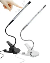 Touch Dimmable Flexible USB LED Eye-care Reading Light Adjustable LED Desk Lamp USB Gadgets Solid Clip for Laptop Lighting