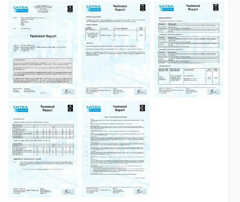 Fluo Yellow Flame Fire Retardant Warning Reflective Safety Cotton Tape