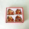 Wood pendant home decor mini german traditional nativity christmas tree decoration
