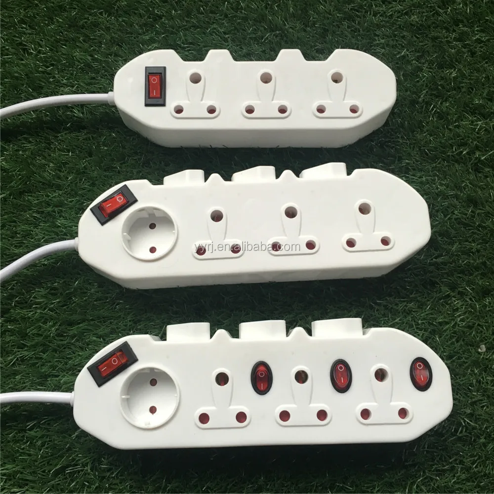3 Ways South Africa Extension Socket Power Strip 3 Outlets/3 Outlet Power Strip Buy South