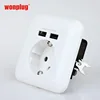 Free sample guanghzou manufacturer electronics socket eu standard home usb wall socket