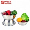drain basket round fruit vegetable stainless steel colander for kitchen