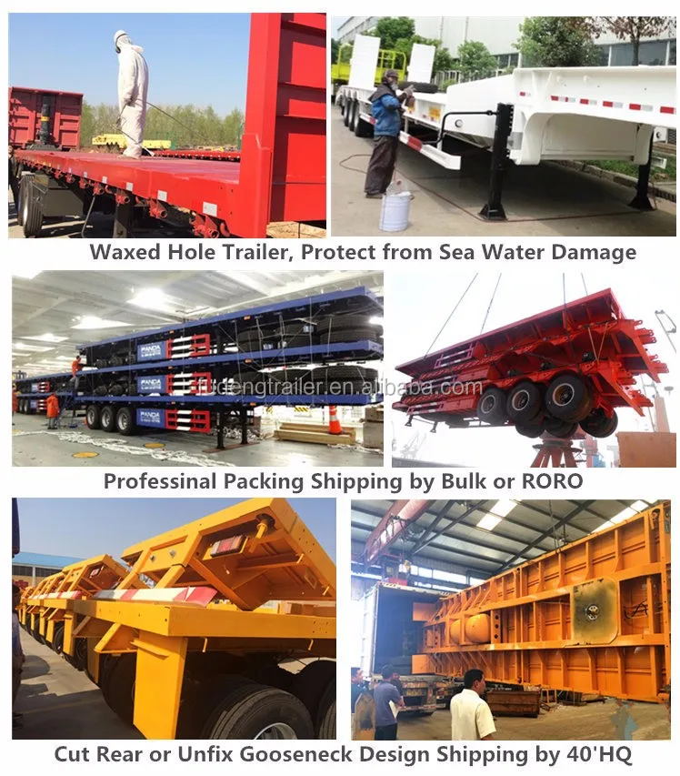 Factory directly low bed semi trailer for heavy duty machinery 3 axle 12 wheeler truck for sale