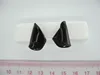 Popular acetate contour roll earrings black pretty studs ornaments celluloid abnormity earring
