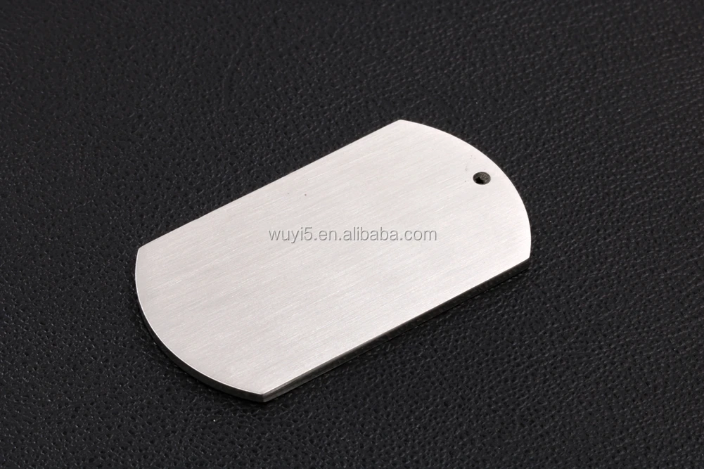Custom Laser Content Stainless Steel Keychain Blank Square Tag For