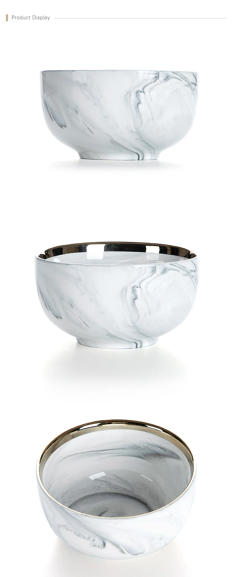 Best Selling Gold Rim Deep Mixing Bowl, Restaurant Supplies Gold Rim Restaurant Bowl Small Ceramic Bowl^