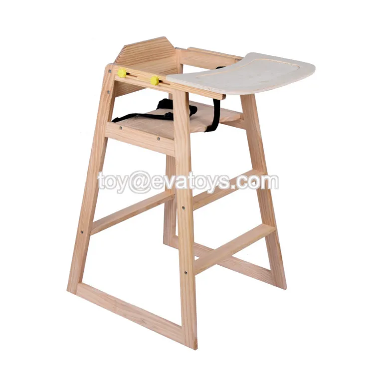 Wholesale Cheap Adjustable Wooden Folding High Chair For Baby Feeding