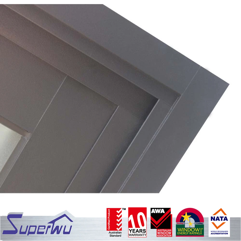 AS2208 Australia Standard Aluminum Sliding Glazed Window Design Frosted Black Color