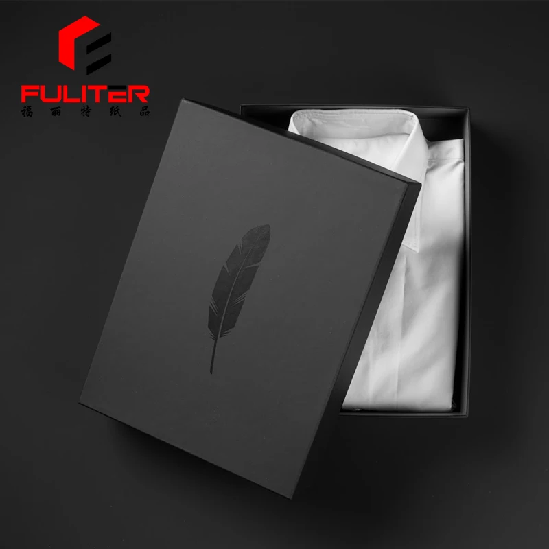 Custom Luxury Piece Matt Black Big Gift 2 Layer Gift Box Clothing