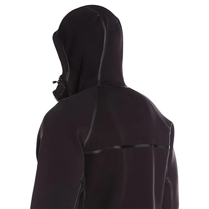 Custom Windproof Waterproof Neoprene Hoodie Full Zipup Casual Jacket