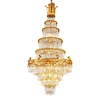 China supplier luxury big crystal chandelier/european pendant light own factory with the first price