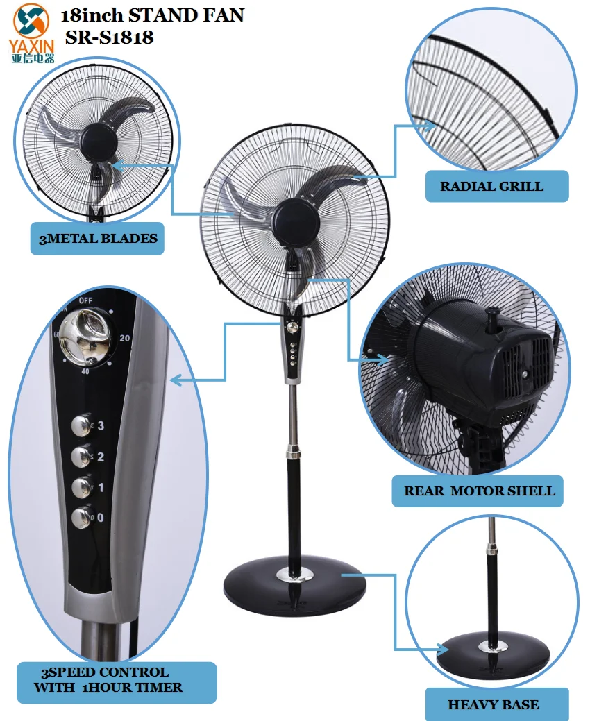 Air Cooling Fan Type And Electric Power Source Electric Standing Fan