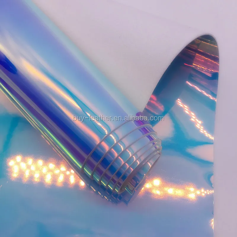 (by6081) Tpu Iridescent Holographic Mirror Vinyl Fabric For Handbags